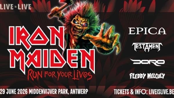 2 tickets Iron Maiden, Epica, Testament 29 juni Antwerpen, Tickets en Kaartjes, Twee personen, Juni, Hard Rock of Metal