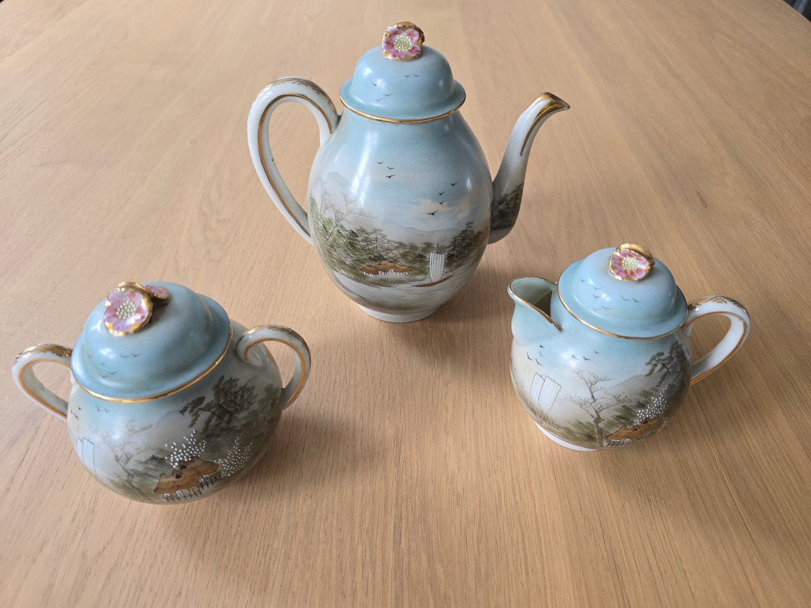 Prachtig antiek Japans gemerkt eierschaal Thee servies €49!!, Antiek en Kunst, Antiek | Porselein, Ophalen of Verzenden