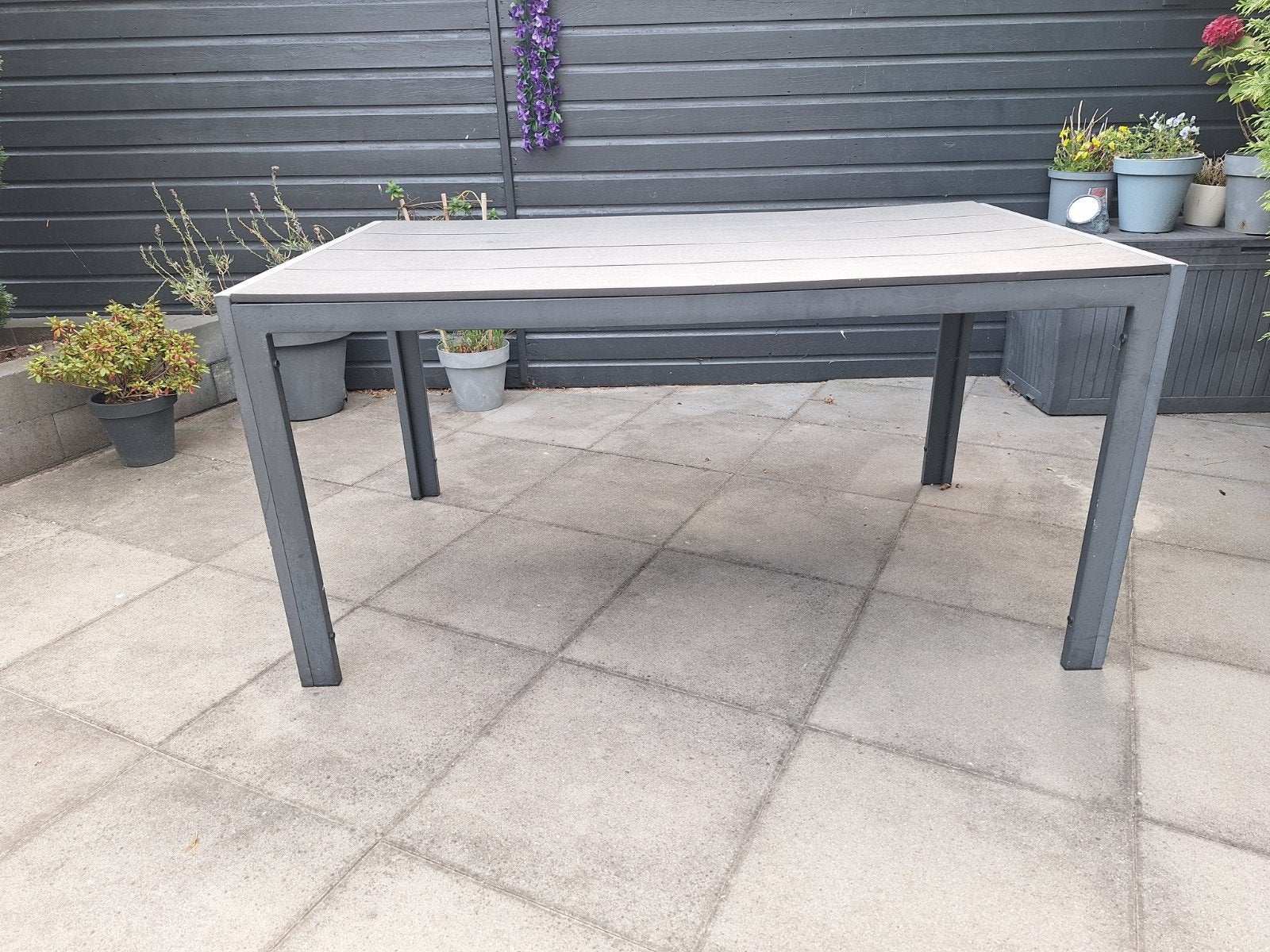 Jutlandia tuintafel 150x90x74  - Gebruikt, licht beschadigt, Ophalen, Gebruikt, Rechthoekig, Aluminium