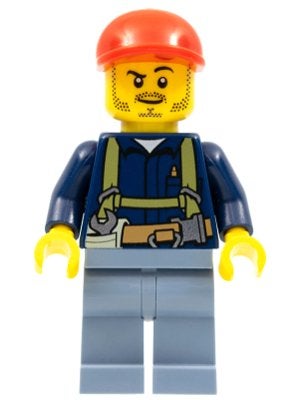 LEGO City cty0333 Miner - Shirt with Harness and Wrench, San, Lego, Ophalen of Verzenden, Minifiguur, City