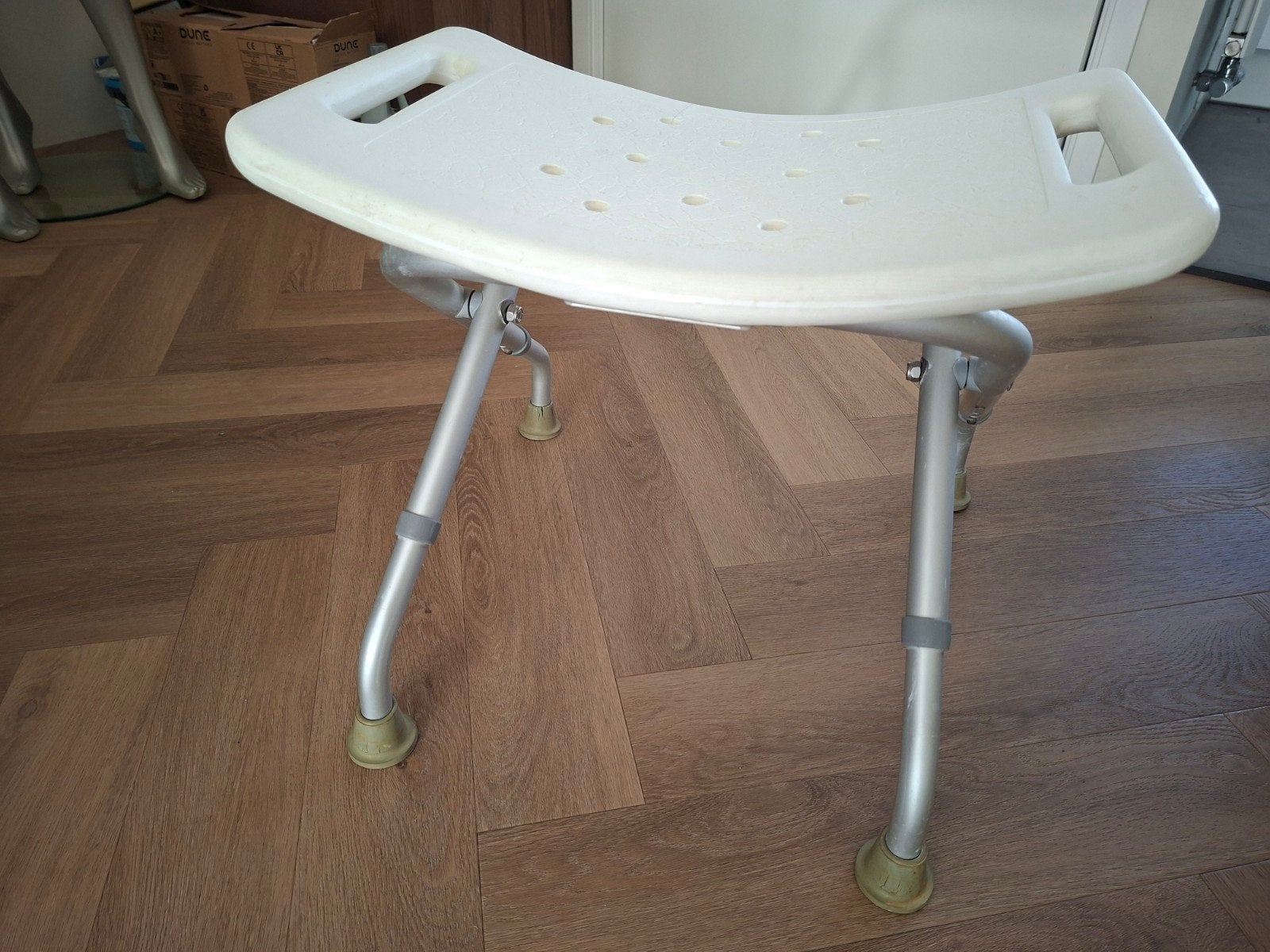 Inklapbaar douchestoeltje, Ophalen, Gebruikt