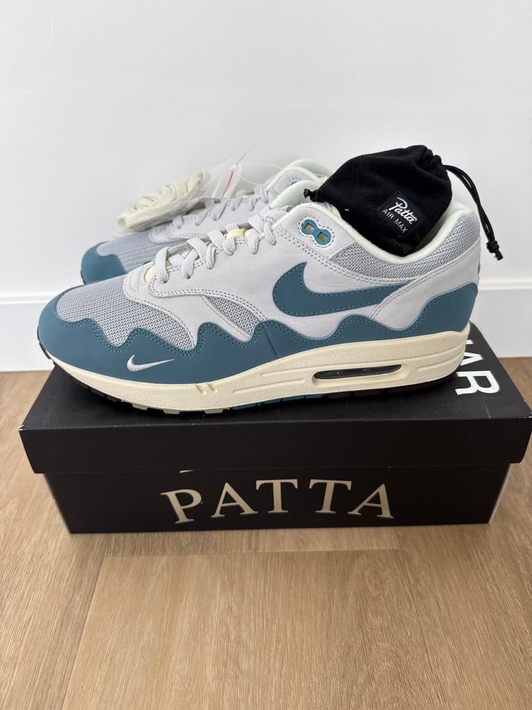 Nike Air Max 1 Patta Waves Noise Aqua, Kleding | Heren, Schoenen, Ophalen of Verzenden, Nieuw, Blauw, Sneakers of Gympen