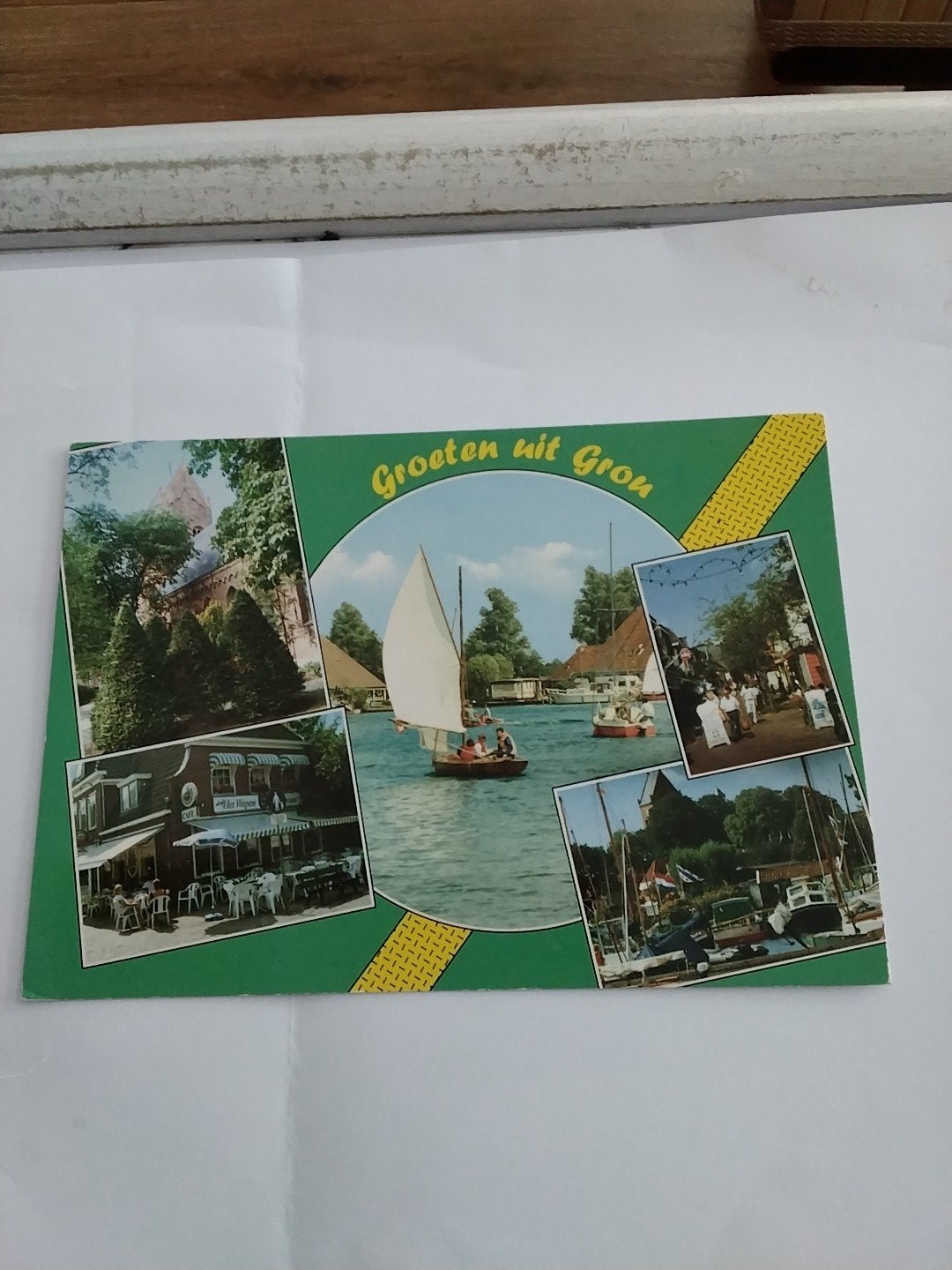 Ansichtkaart Groeten uit Grou - Friesland, Ophalen of Verzenden, 1960 tot 1980, Gelopen, Friesland