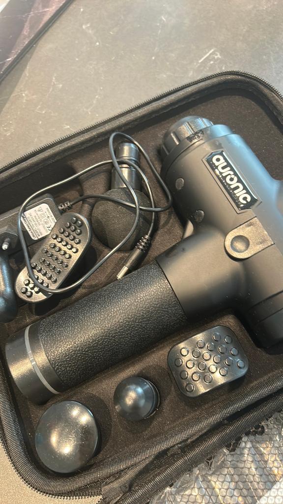 Massage Gun auronic, Sport en Fitness, Ophalen, Zo goed als nieuw, Apparaat
