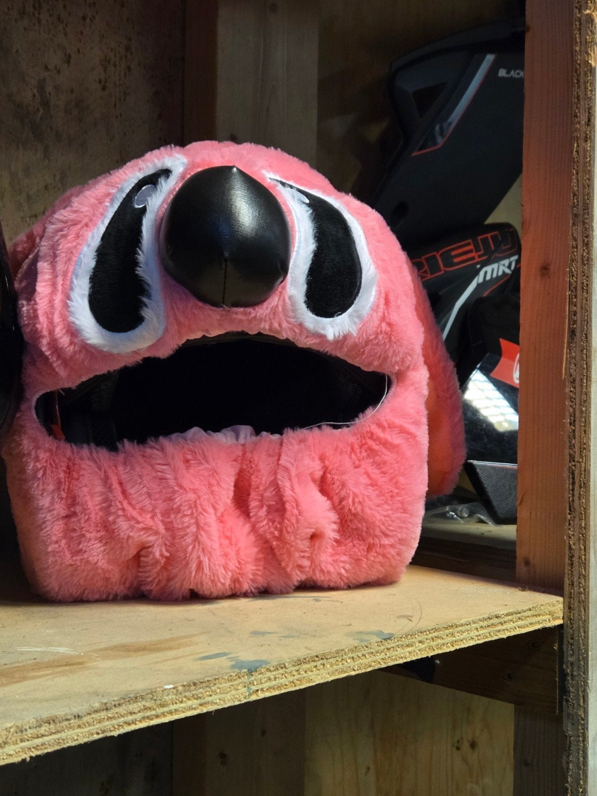 Roze pluche helmhoes - Grappige motorhelm cover, Motoren, Dames, XL, Integraalhelm, Tweedehands