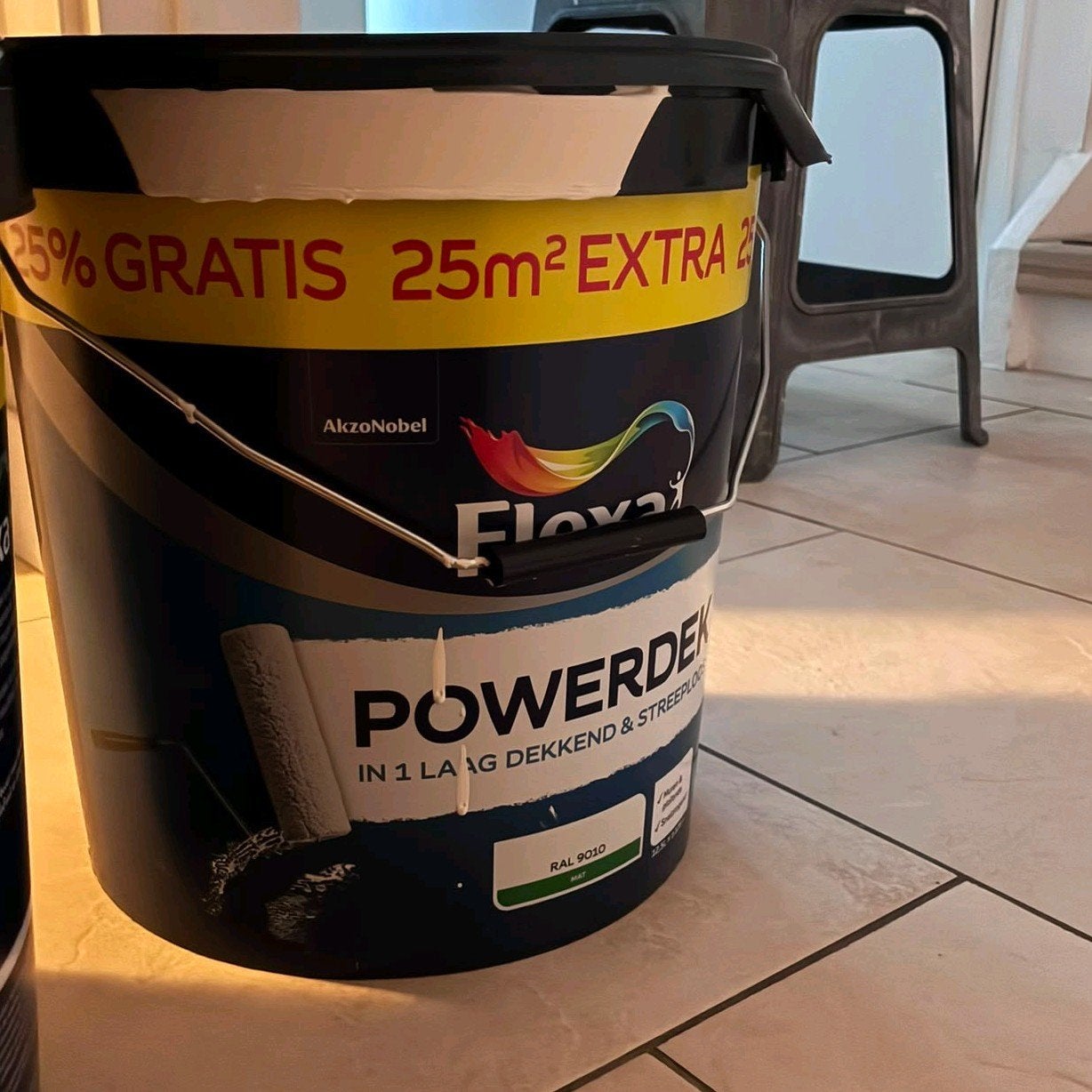 Flexa Powerdek Muren & Plafonds RAL 9010 Gebroken Wit 12.5L, Ophalen, Nieuw, Overige typen