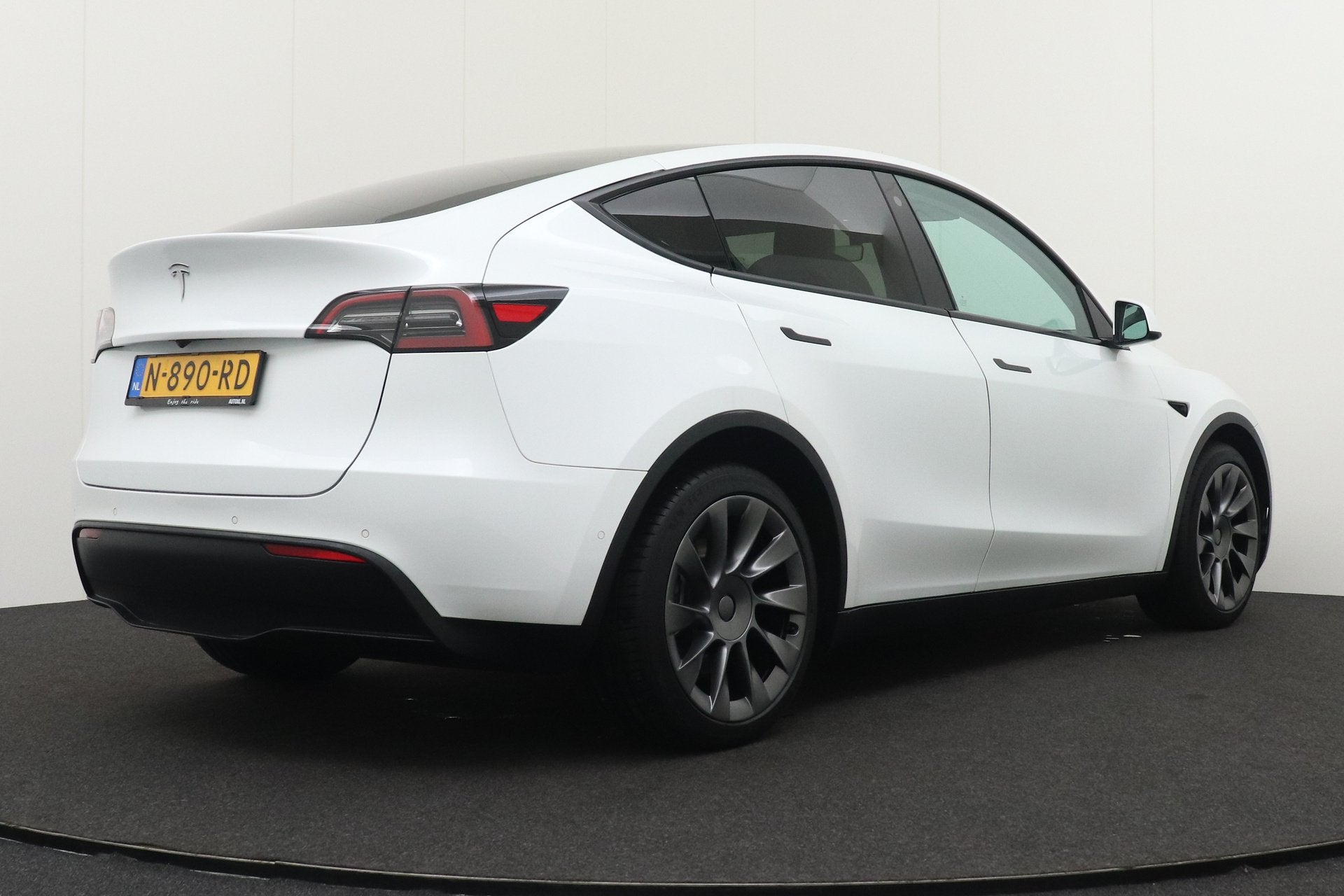 Tesla Model Y Long Range AWD 75 kWh FSD-Pack Pano-Dak 20" LM, Auto's, Automaat, Gebruikt, Wit, Origineel Nederlands