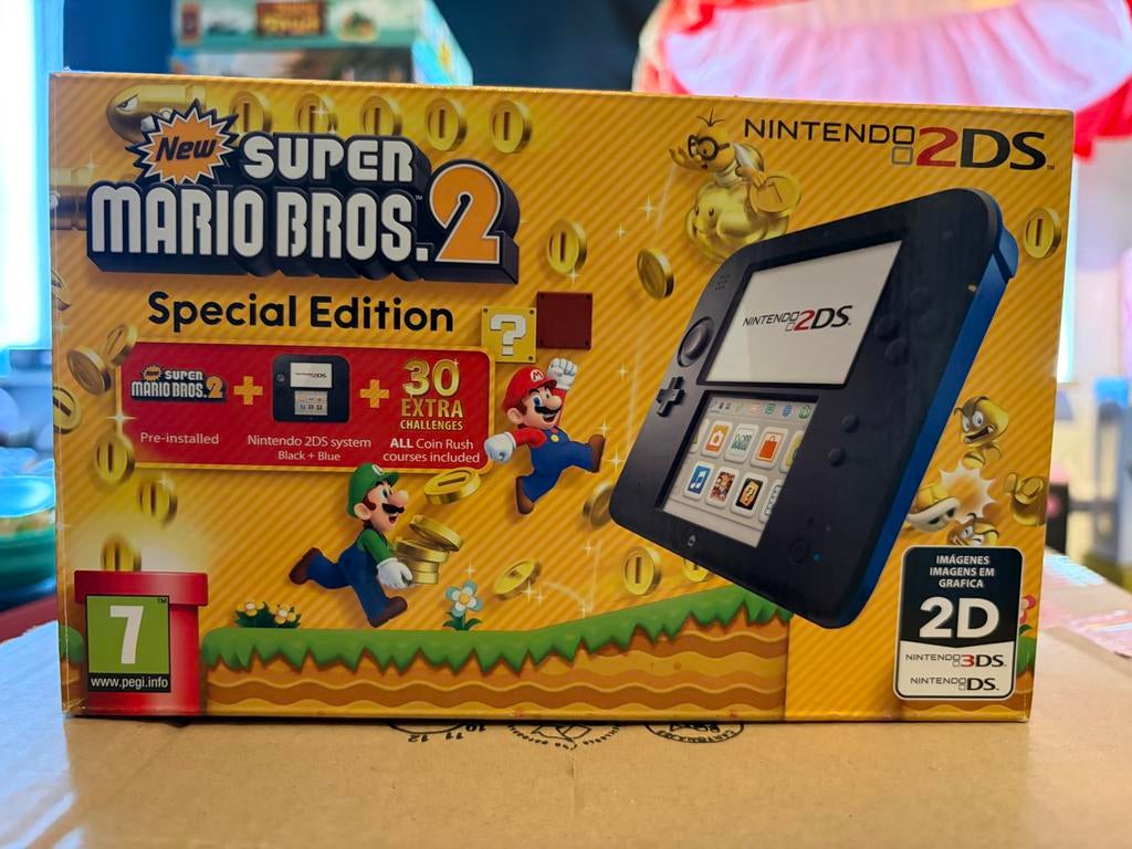 Nintendo 2DS Zwart + New Super Mario Bros. 2 Special Edition, Spelcomputers en Games, Spelcomputers | Nintendo 2DS en 3DS, Ophalen