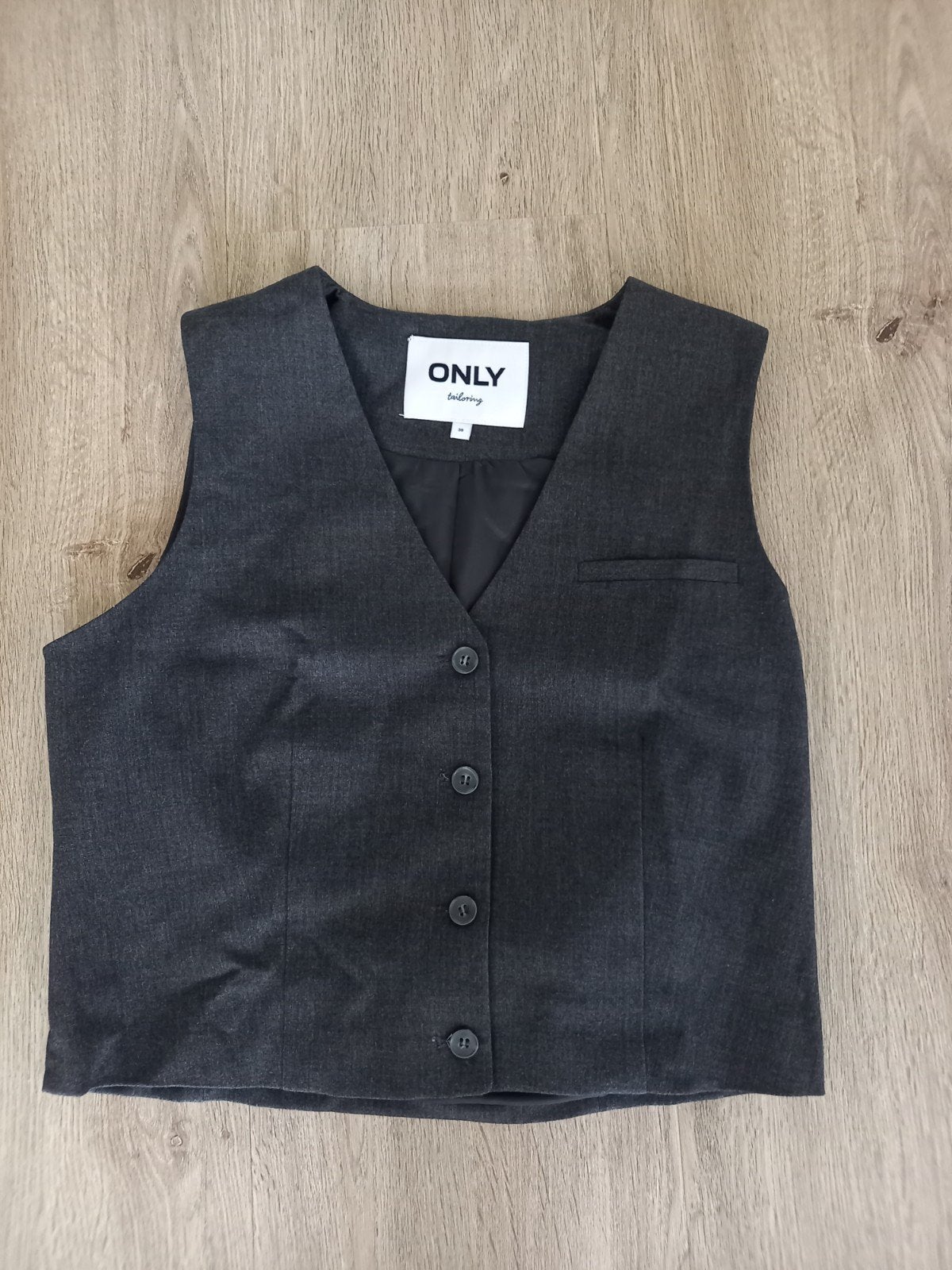 Only antracietgrijze gilet - Maat 38 (M), Ophalen of Verzenden