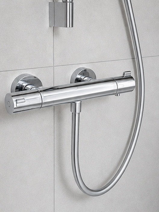 Hansgrohe Ecostat thermostaat douchekraan - Zo goed als nieu, Ophalen of Verzenden, Zo goed als nieuw, Chroom, Douche