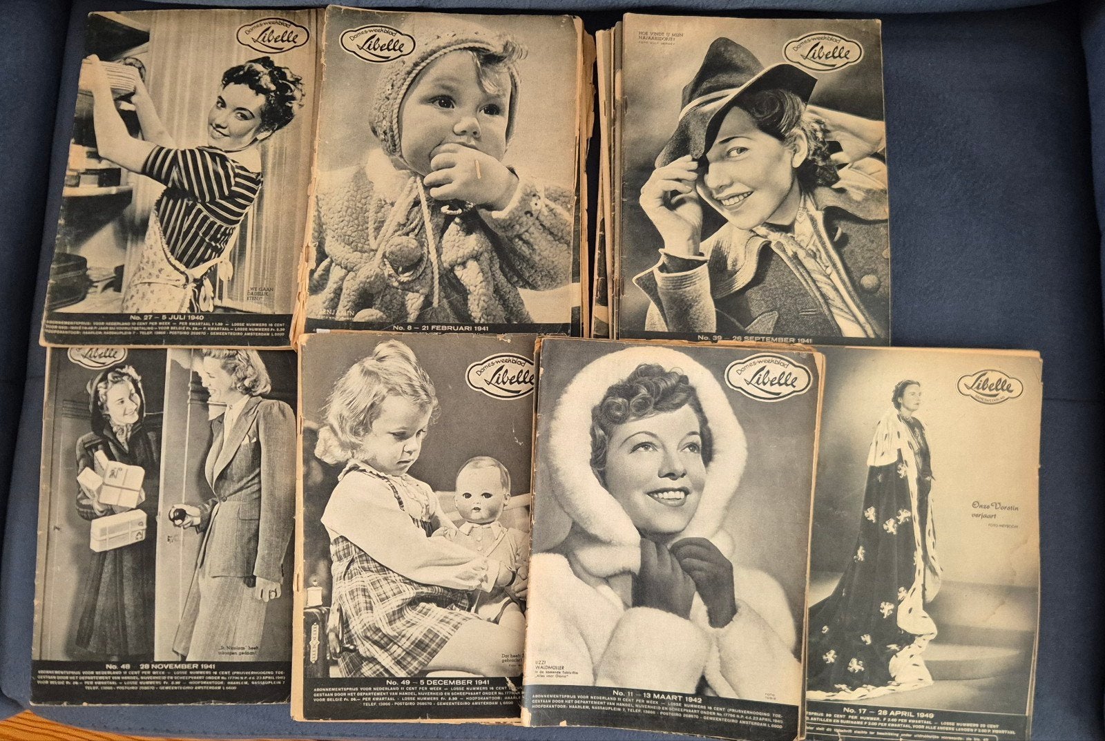 Oude Libelle Damesbladen uit de jaren '40, Ophalen of Verzenden, Gelezen, Damesbladen