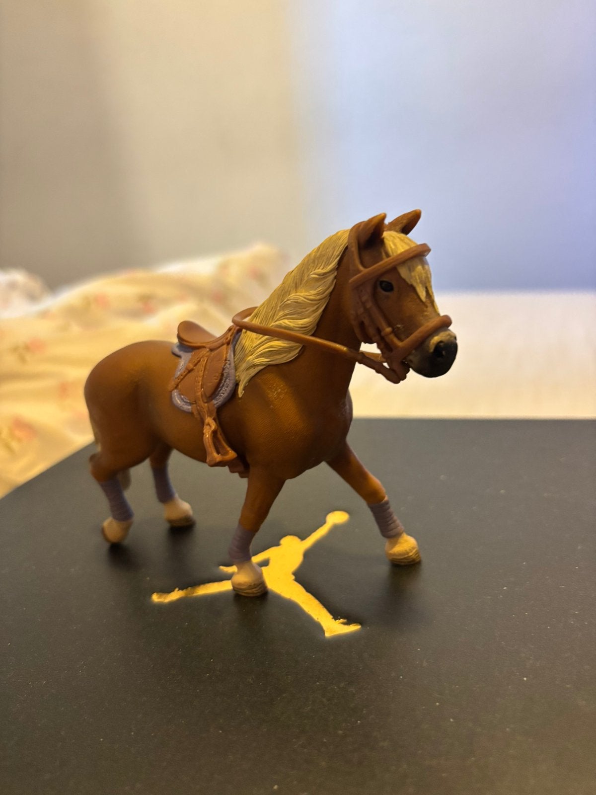 Schleich Haflinger merrie met zadel, Ophalen of Verzenden, Zo goed als nieuw, Paard, Beeldje of Figuurtje