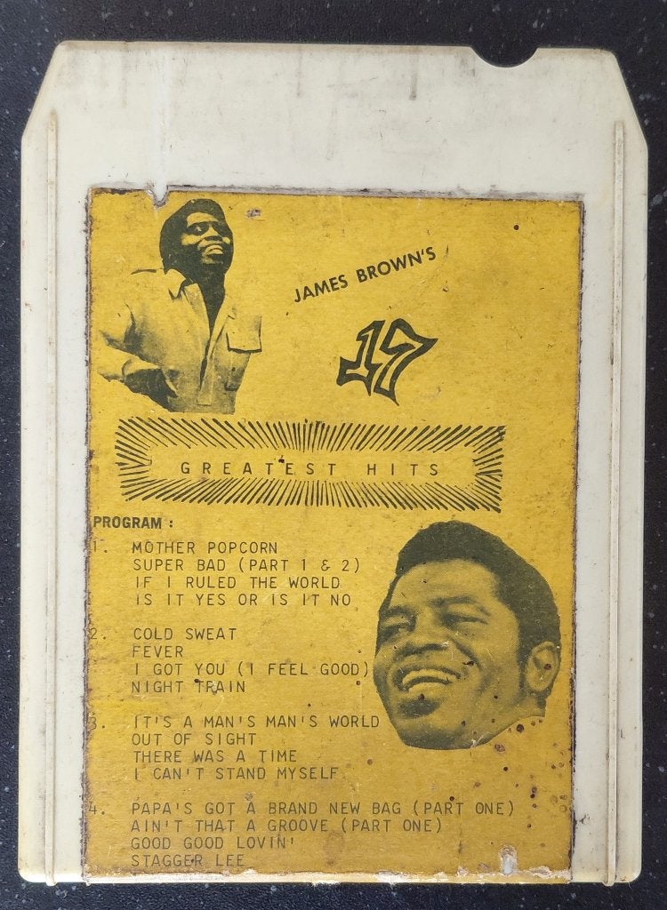 8-track tape James Brown's "17 Greatest Hits"., Ophalen of Verzenden, Gebruikt, 1 bandje, Origineel