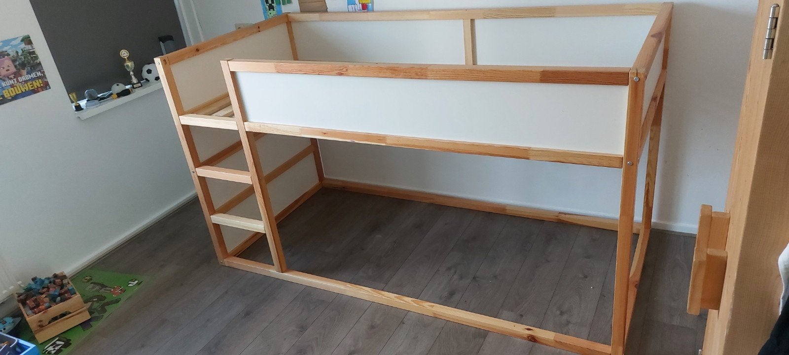 IKEA Kura ombouwbed met lattenbodem, 85 tot 100 cm, Gebruikt, 180 cm of meer, Ophalen