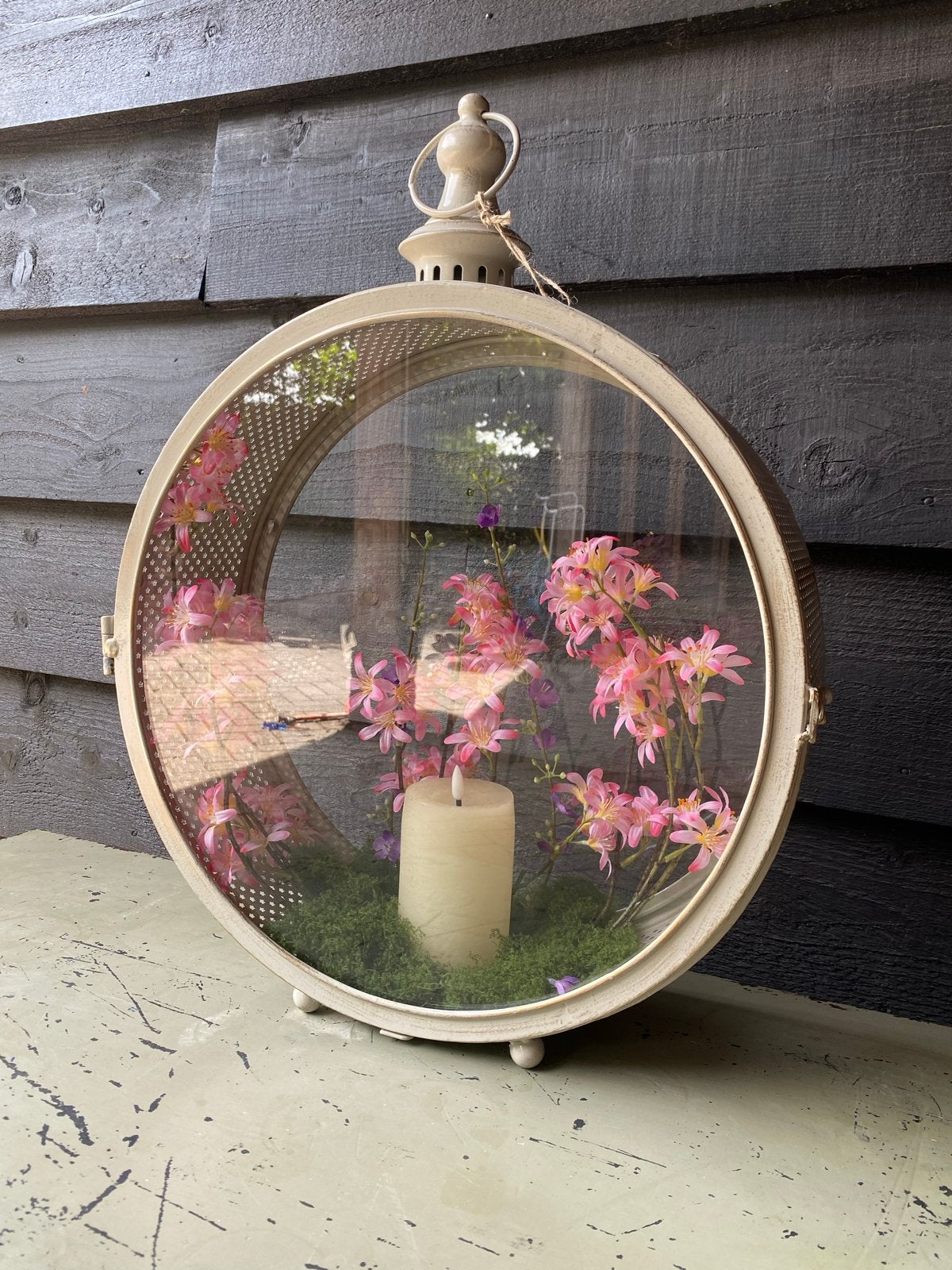 Decoratieve ronde lantaarn met sterrenpatroon, Ophalen, Overige materialen, Gebruikt, Lantaarn