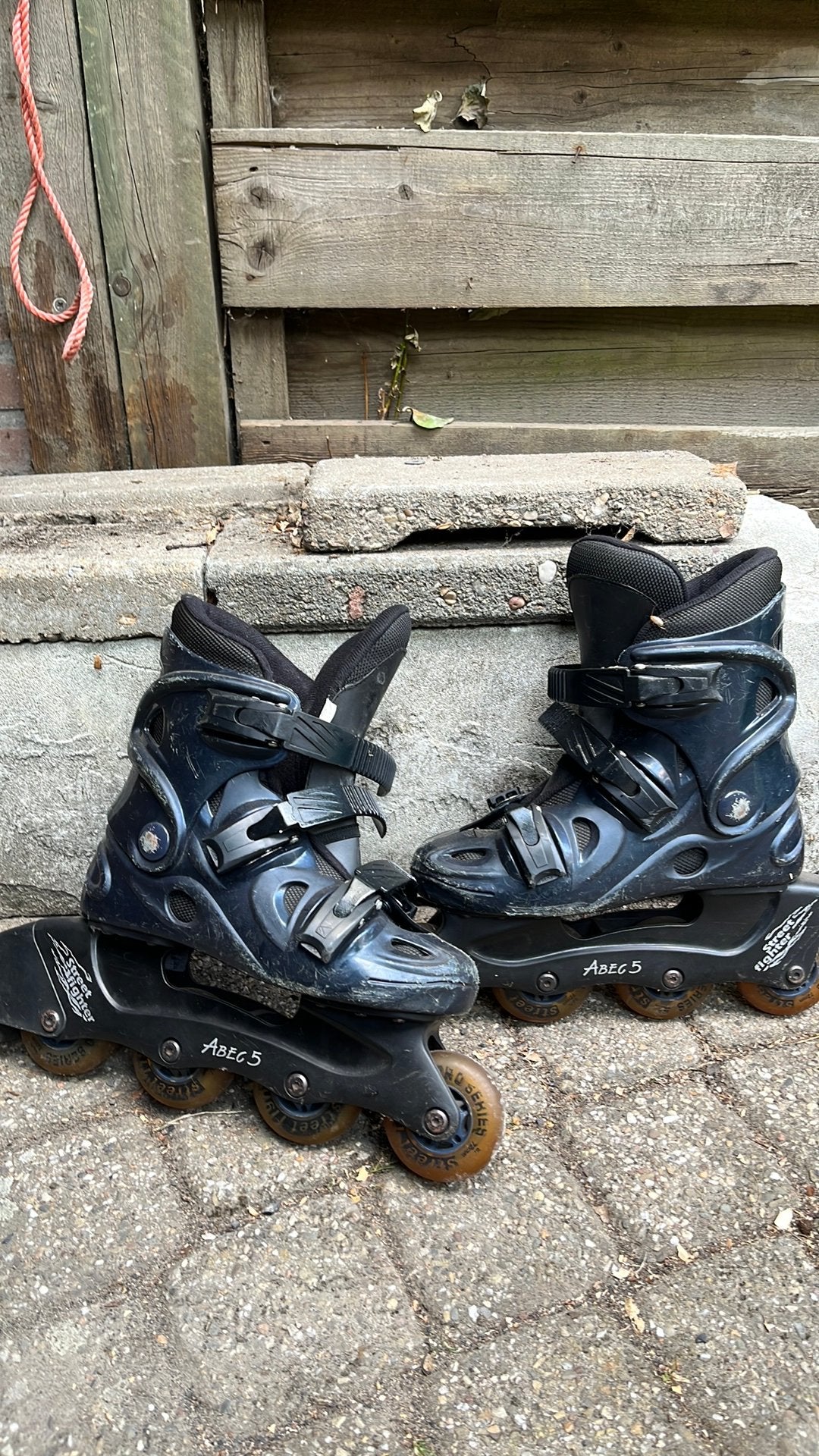 Abec 5 streetfighter skates (maat 36), Gebruikt, Kinderen, Inline skates 4 wielen, Ophalen