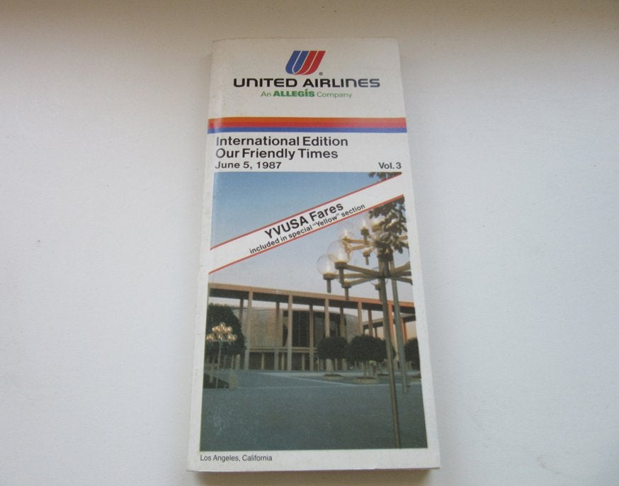 United Airlines timetable 1987, Verzenden, Gebruikt, Overige typen