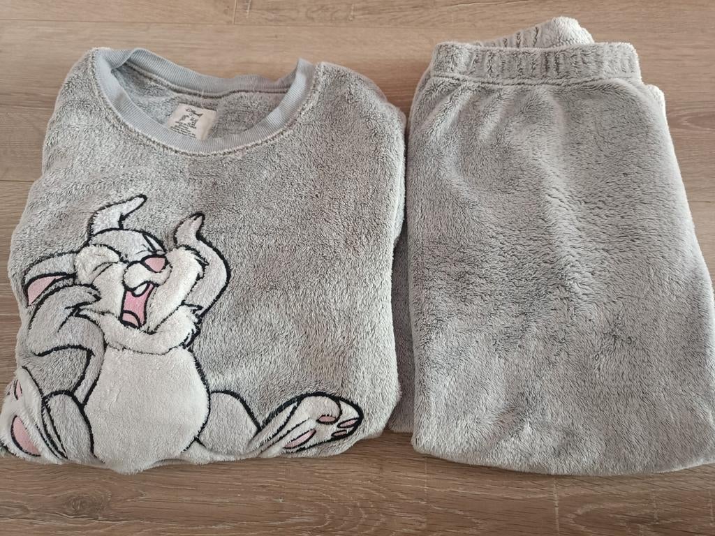 Disney pluche pyjama grijs maat S, Disney, Ophalen of Verzenden, Zo goed als nieuw, Maat 36 (S)