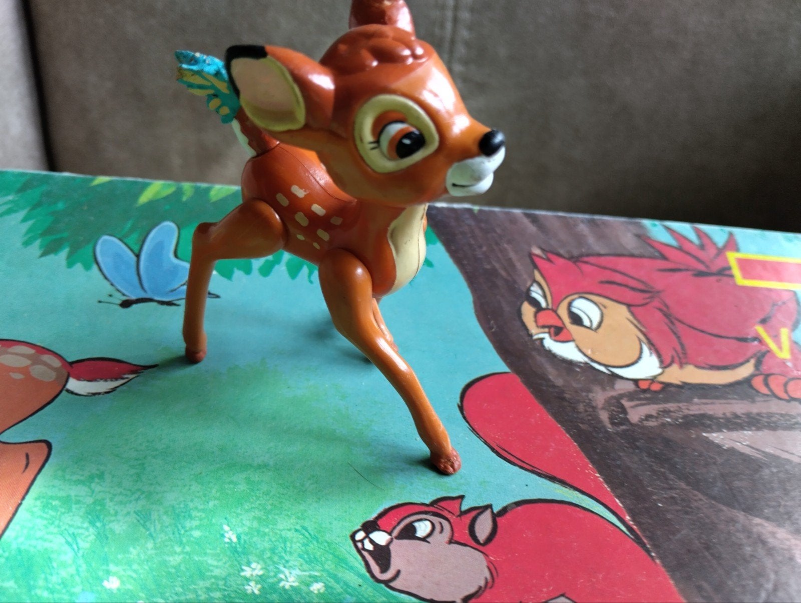 Vintage Bambi beeldje - Disney, Verzamelen, Ophalen, Bambi of Dumbo, Gebruikt, Beeldje of Figuurtje