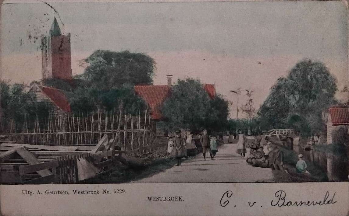 Westbroek (Utrecht) - Dorpsgezicht 1905 (A. Geurtsen), Ophalen of Verzenden, Voor 1920, Gelopen, Utrecht
