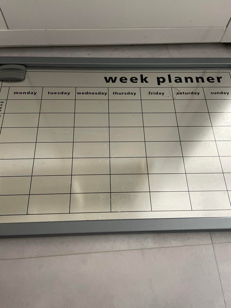 Week planner, Ophalen, Zo goed als nieuw