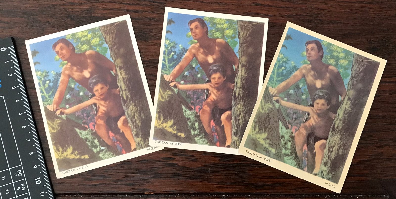 3 Oude Plaatjes Tarzan en Boy en Johnny Weissmuller Filmster, Verzamelen, Ophalen of Verzenden, Zo goed als nieuw, Overige typen
