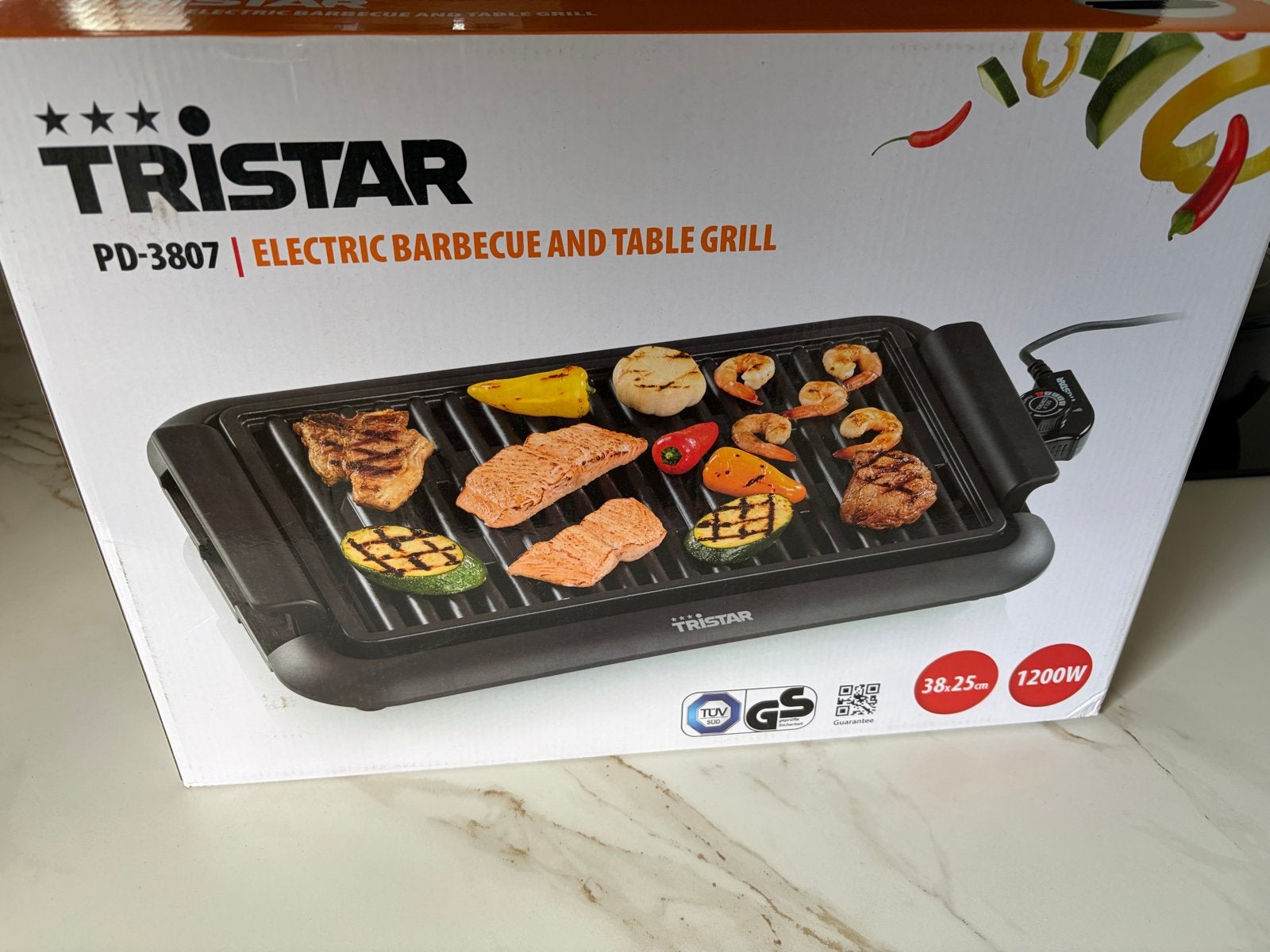 Tristar PD-3807 Elektrische Barbecue en Tafelgrill, Ophalen, Nieuw