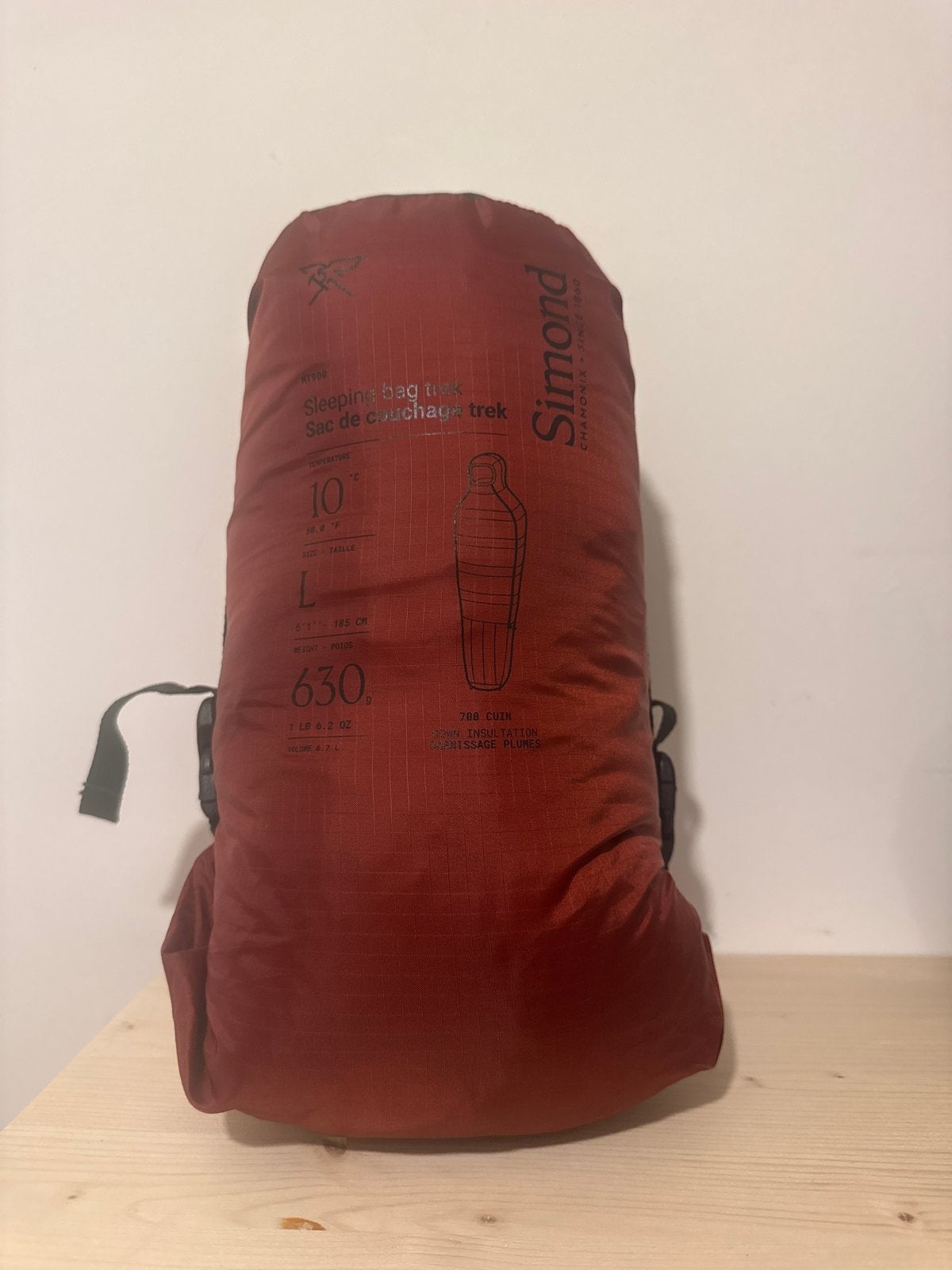 Nieuwe Simond Slaapzak Trek 10C dons - L, Caravans en Kamperen, Slaapzakken, Ophalen of Verzenden, Nieuw