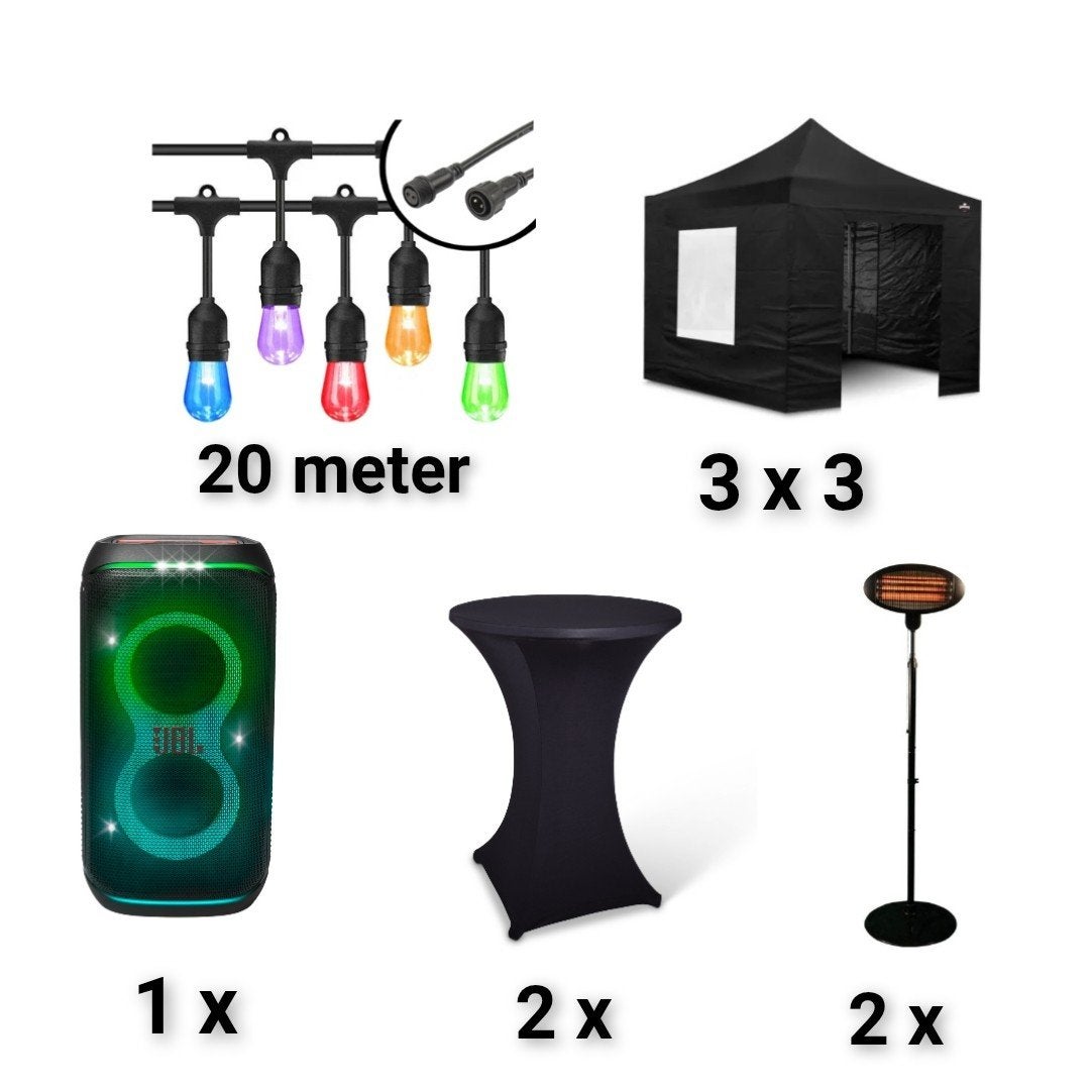 Partytent 3x3 pakket 2 te huur, Ophalen of Verzenden, Nieuw, Overige