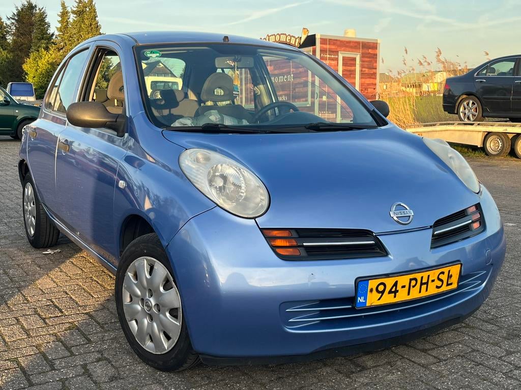 Nissan Micra 1.2 48KW 5DR 2004 Blauw / AIRCO / NAP / APK, 40 €/maand, 4 cilinders, Blauw, Origineel Nederlands