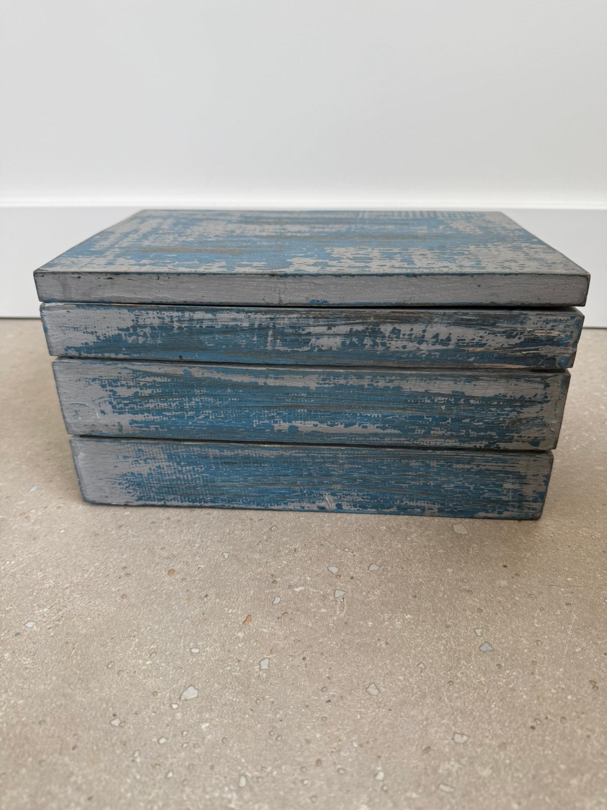 Blauw grijze opbergkist / schatkist, Ophalen, Nieuw