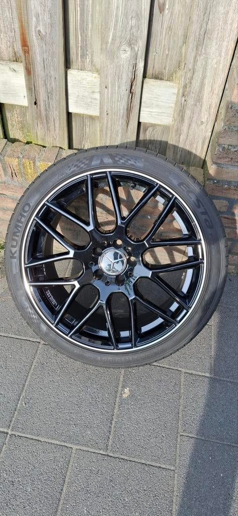 19" Breedset Mercedes C-Klasse /Cabrio - Kumho Banden, Ophalen, 19 inch, Zomerbanden, 225 mm