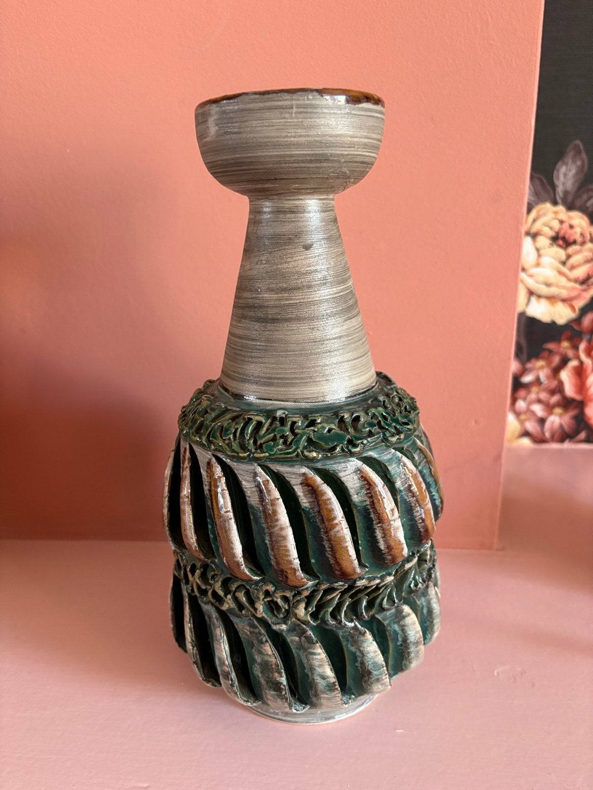 Vintage Italiaanse Keramieken Vaas Fratelli Fanciullacci, Antiek en Kunst, Ophalen of Verzenden