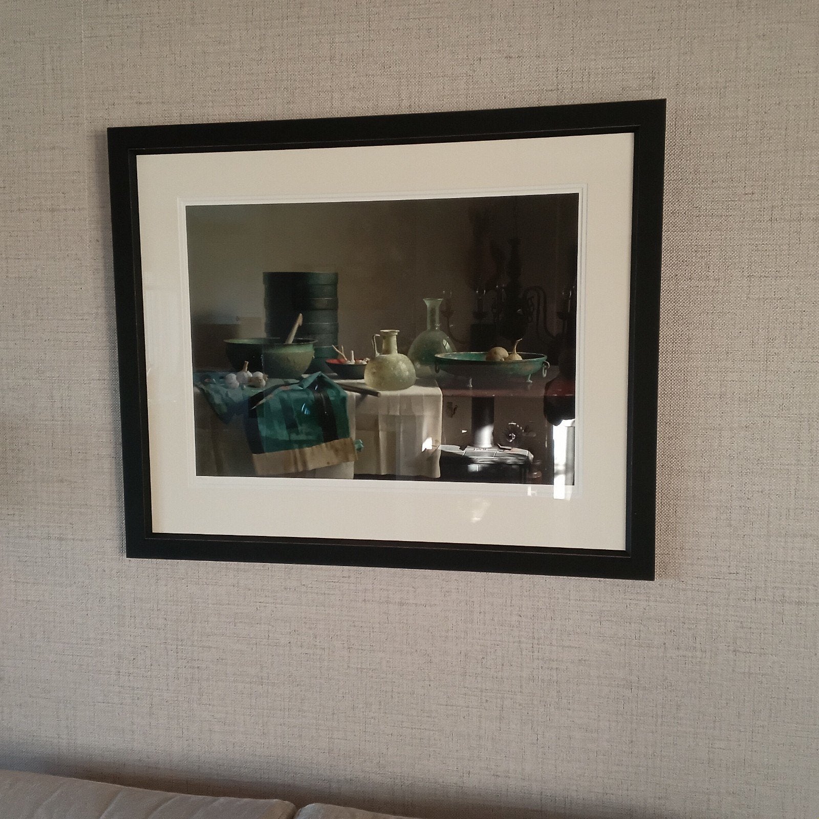 Glicee van Helmantel Romeins glas met Chinese rok, Ophalen, Realistisch, Overige ondergronden, Stilleven