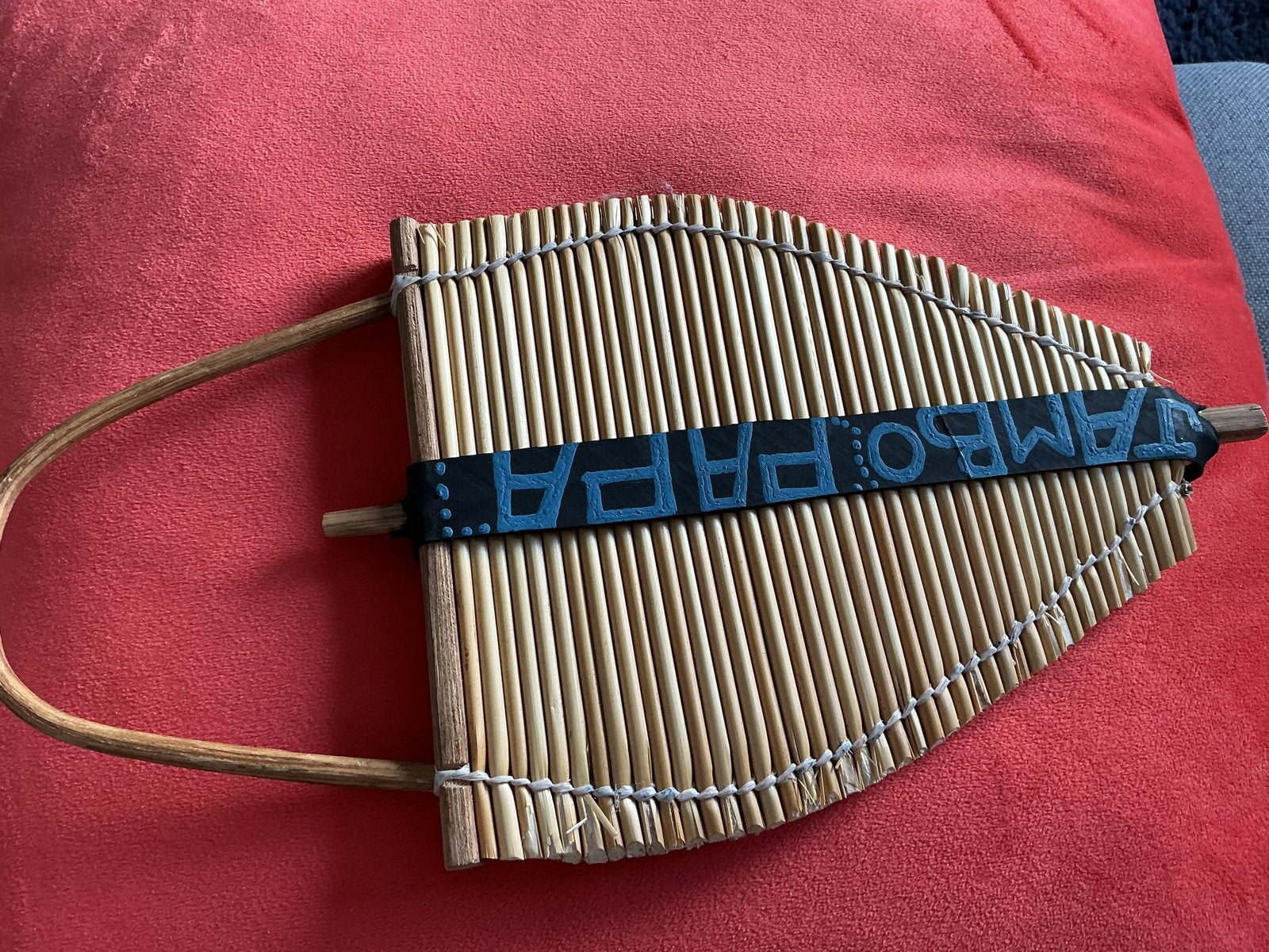 Bamboe - Uniek Muziekinstrument " Kayamba ", Muziek en Instrumenten, Ophalen of Verzenden, Gebruikt, Houtblazer