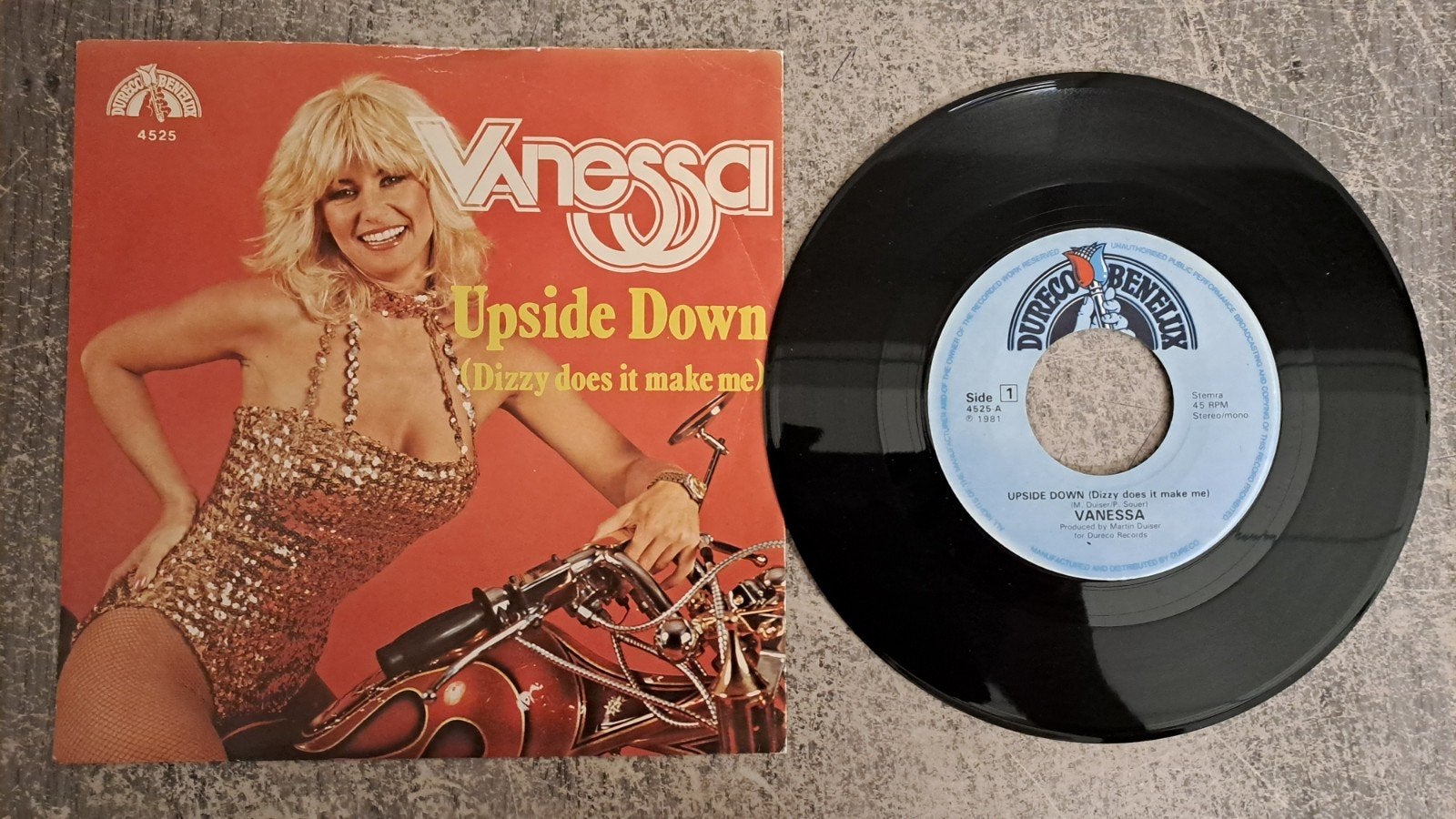 vanessa  - upside down, Cd's en Dvd's, Gebruikt, 7 inch, Pop, Fotohoes