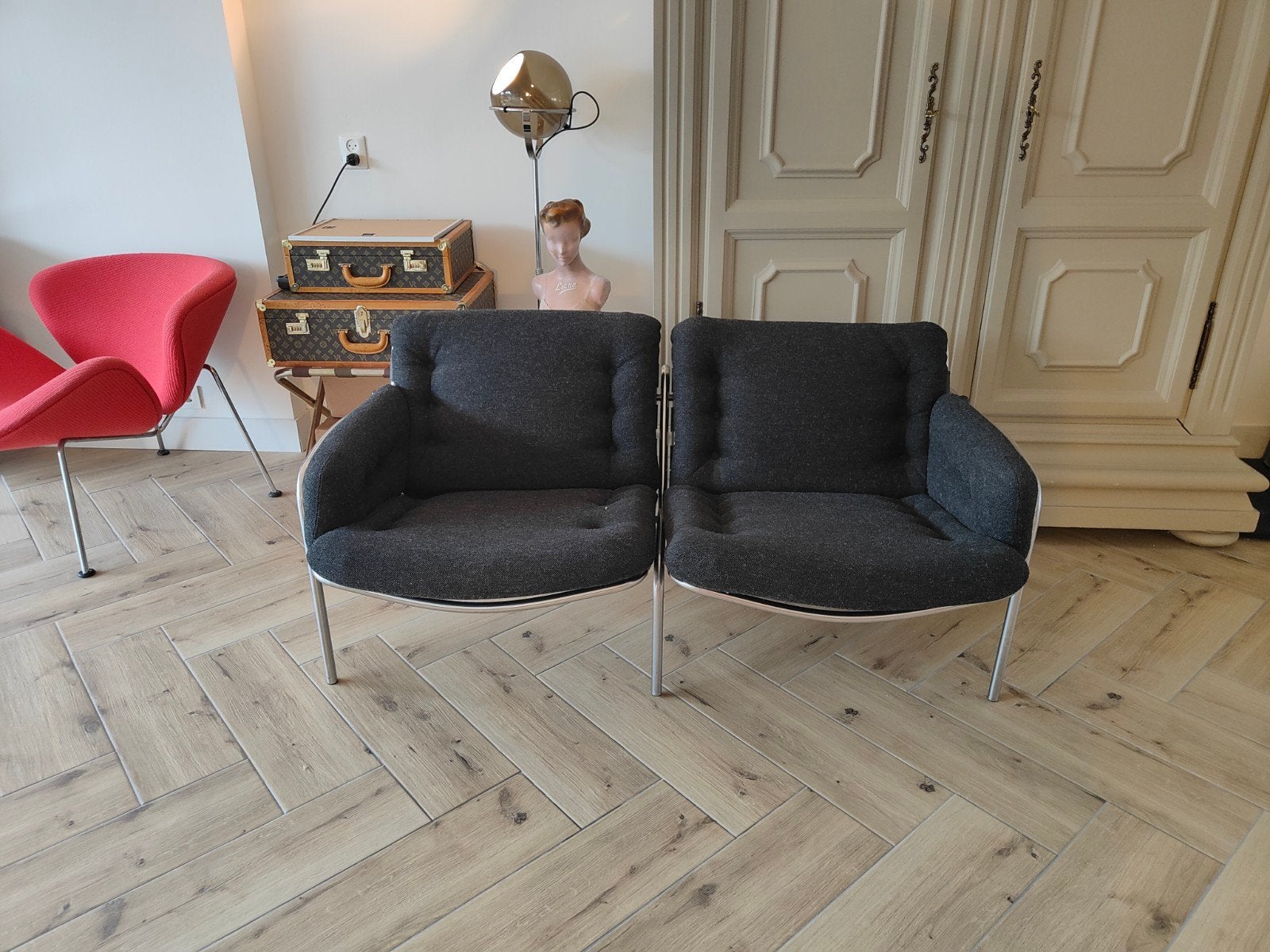 vintage Martin Visser - 't spectrum Osaka design sofa bank, Ophalen, Gebruikt, Artifort leolux bauhaus stoel jaren 70, 75 tot 100 cm