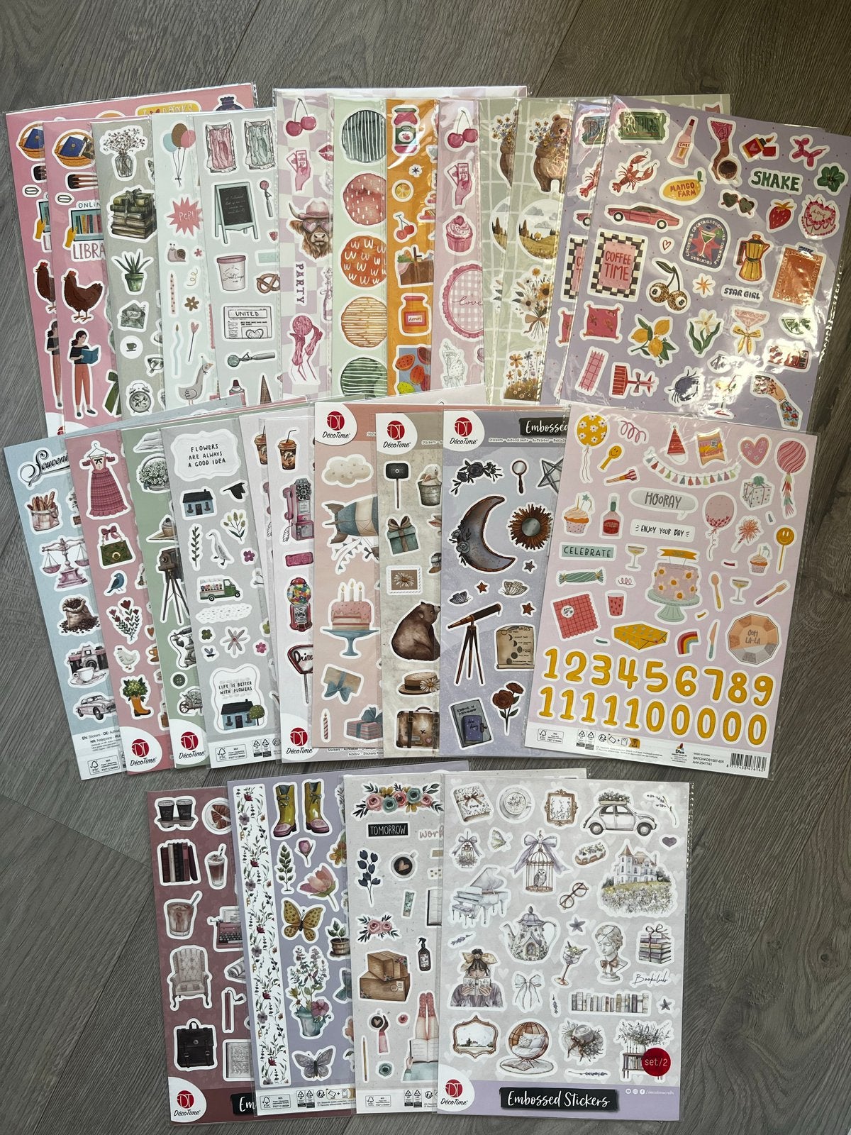 Groot Scrapbook / Bullet Journal Pakket - Stickers & Washi, Zelfklevend, Overige thema's, Nieuw, Meerkleurig