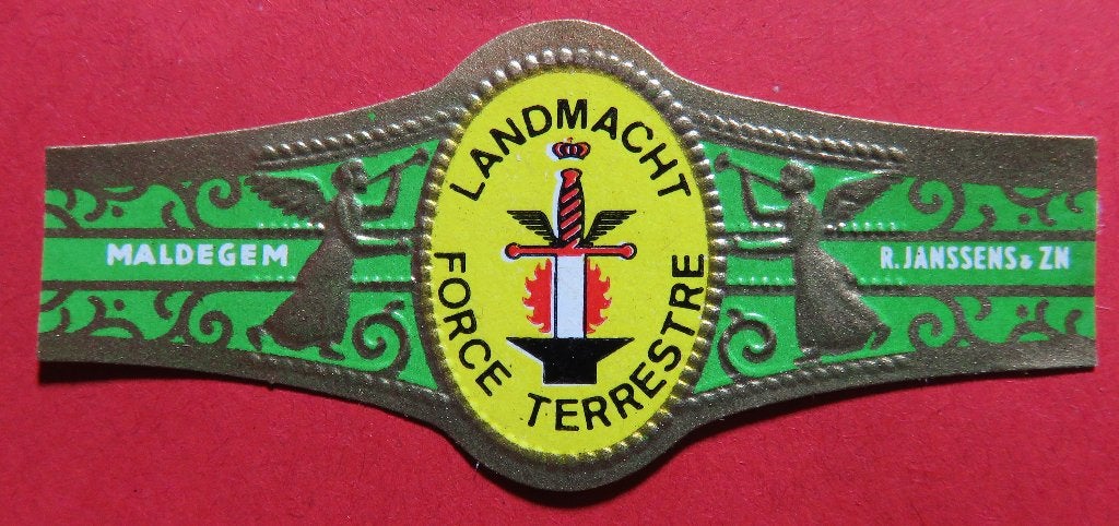 Reclamebandje Landmacht R.Janssens, Verzenden, Gebruikt, Sigarenbandjes