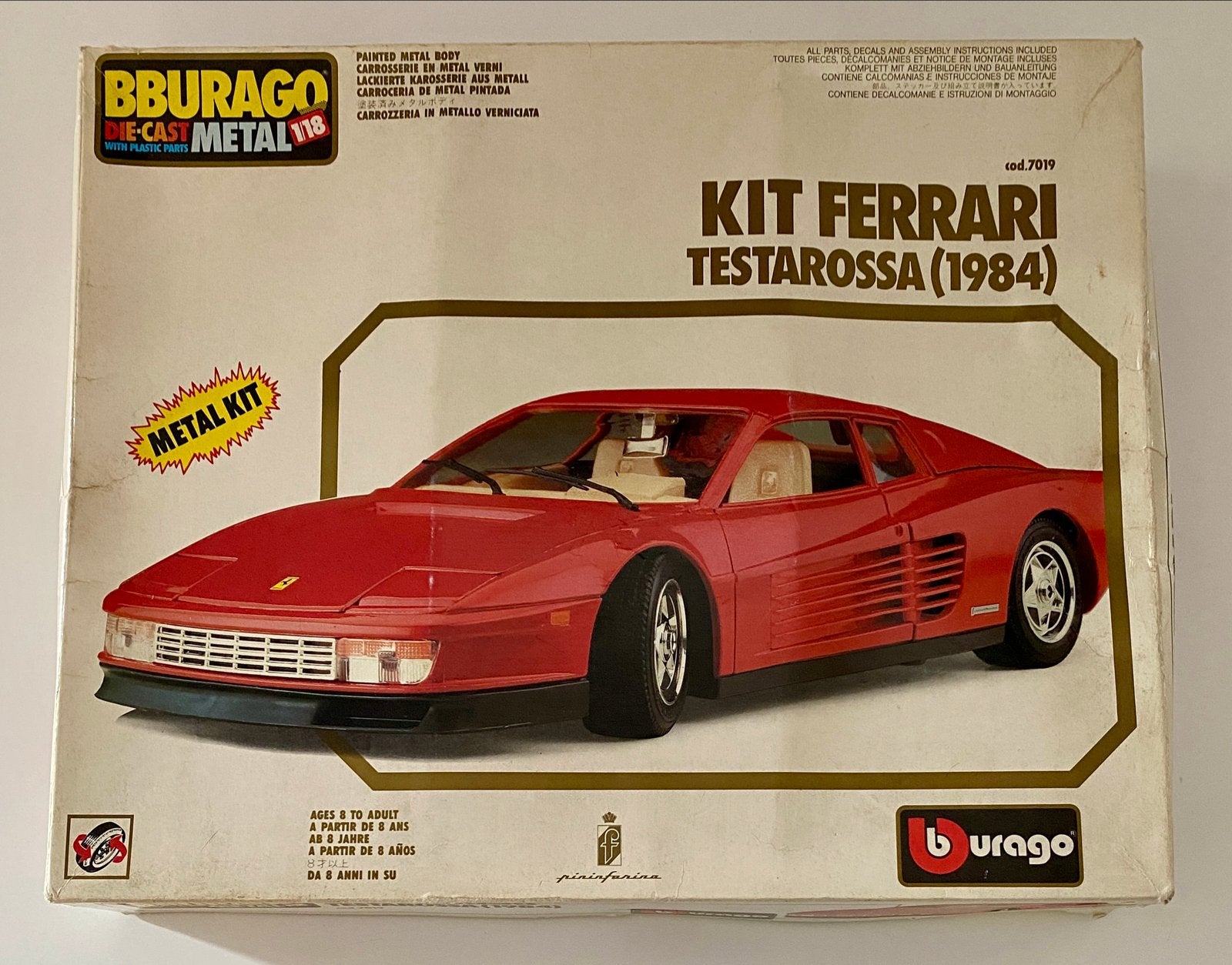 BBurago Ferrari Testarossa (1984) Modelbouw 1:18 lees tekst, Overige merken, Auto, Groter dan 1:32, Ophalen of Verzenden