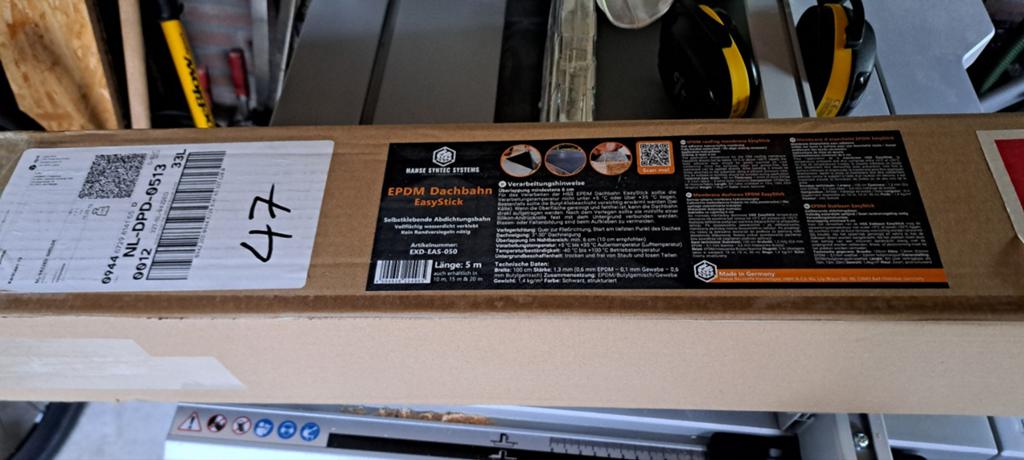 Zelfklevende EPDM dakbedekking 5m x 1m, Ophalen of Verzenden