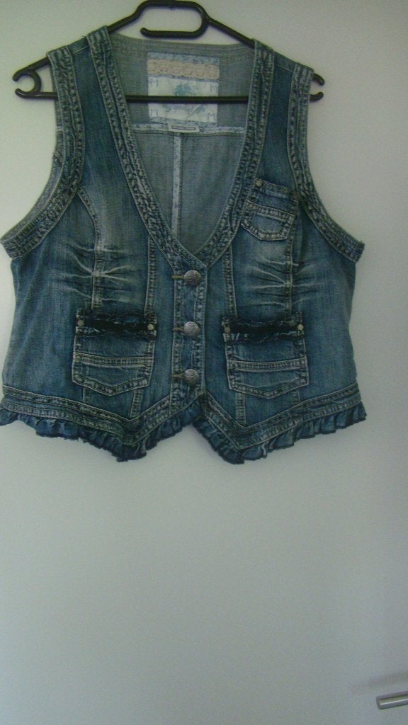 Nieuw gilet spijkerstof, Ophalen of Verzenden, Nieuw, Maat 42/44 (L), Blauw
