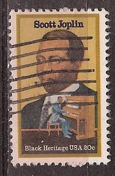 USA, Black Heritage, Scott Joplin, 1983., Ophalen of Verzenden, Gestempeld, Noord-Amerika