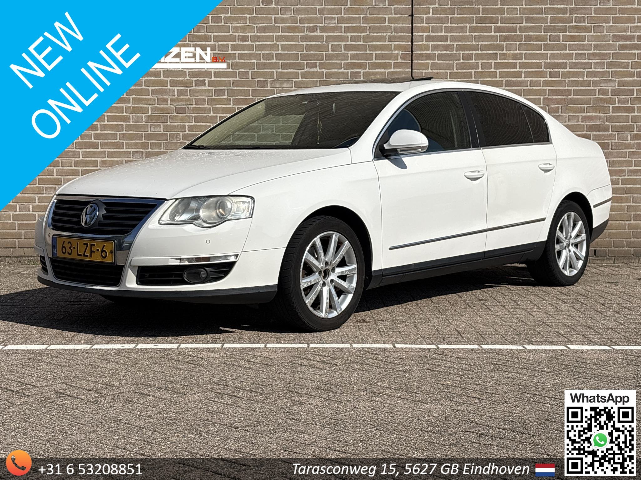 Volkswagen Passat 2.0 TFSI Highline Automaat | Leder | Pano, Auto's, Volkswagen, Beige, 4 cilinders, 1984 cc, Wit