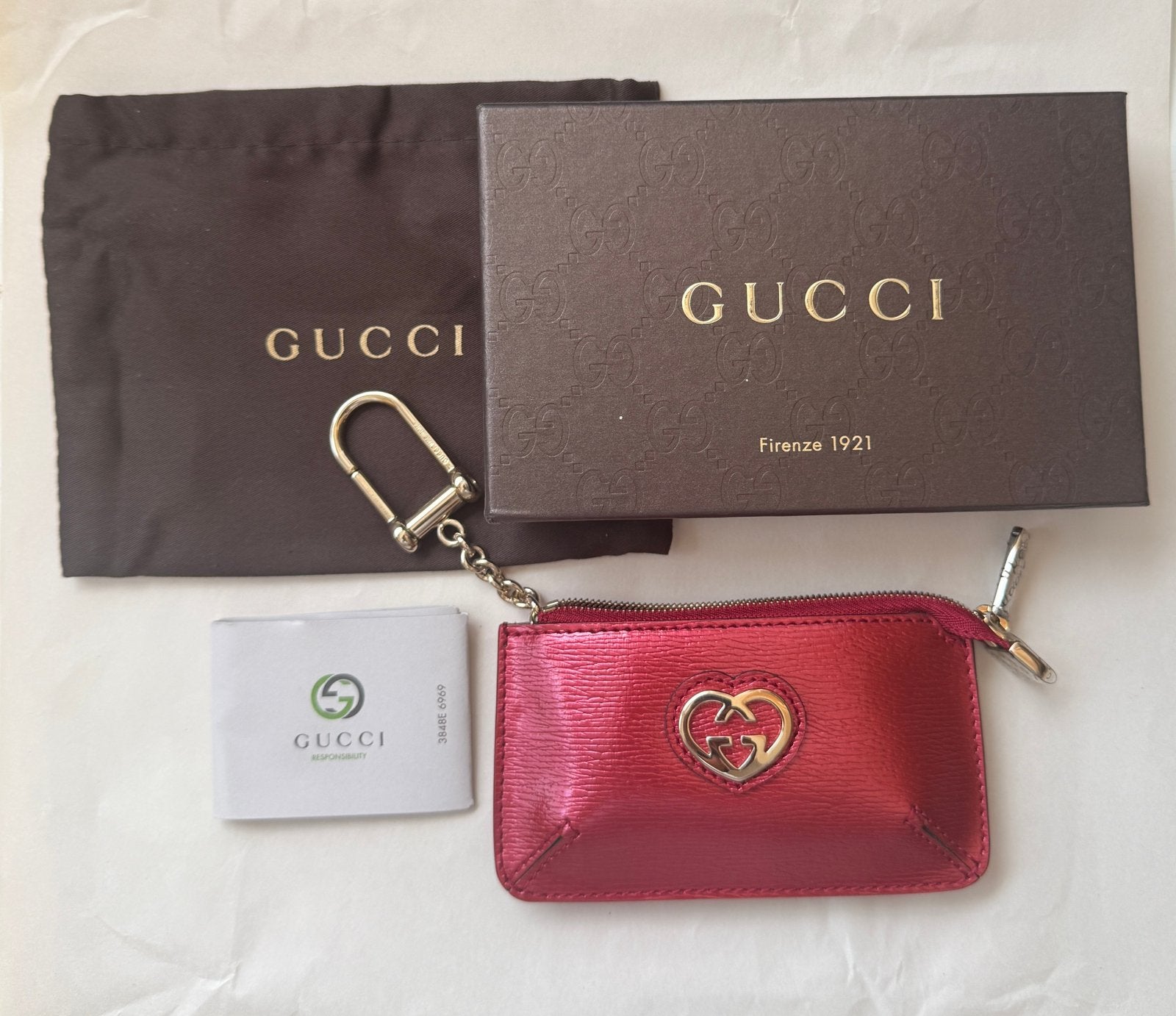 Originele Gucci key pouch, Ophalen of Verzenden, Nieuw, Rood