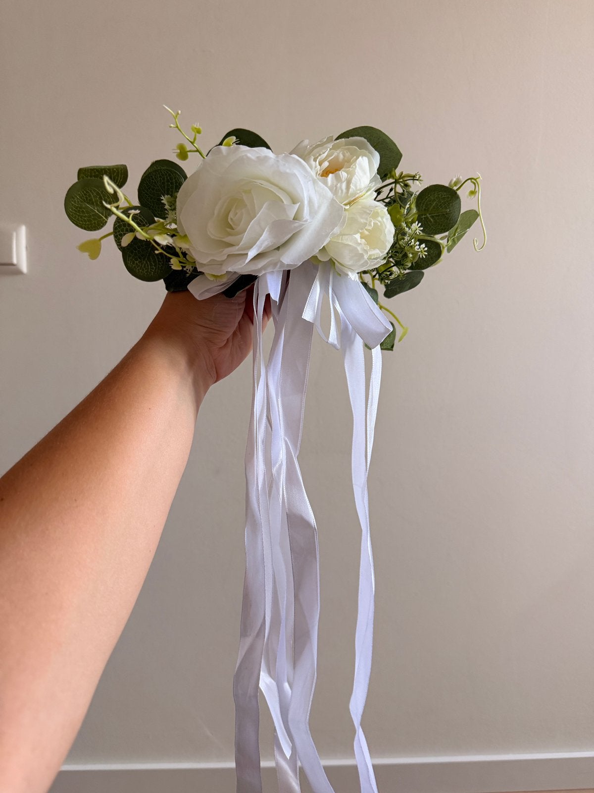 12 stoelversiering bloemen bruiloft, Ophalen of Verzenden, Nieuw, Versiering, Geboorte of Huwelijk