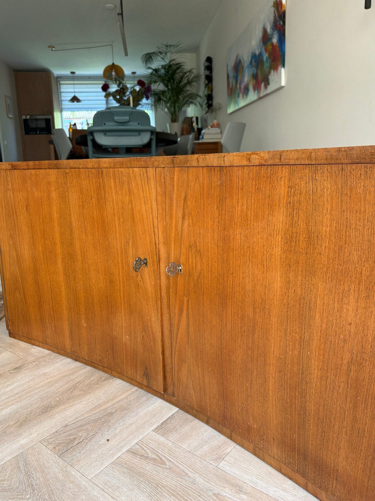 Unieke vintage deens design dressoir/tv-meubel hoekkast, Ophalen