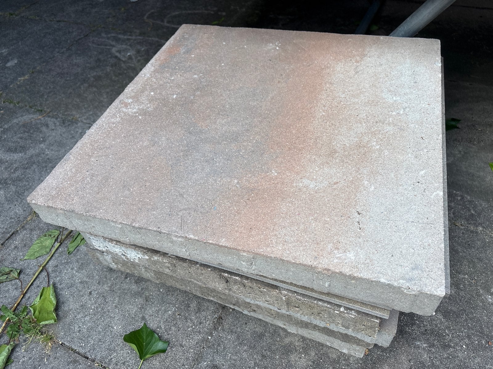 5 tuintegels 60x60x6 cm, Ophalen, Gebruikt, Minder dan 5 m², Beton
