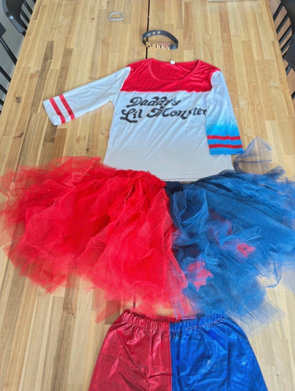 Compleet Harley Quinn Halloween outfit, Maat 38/40 (M), Ophalen of Verzenden, Halloween, Kleding