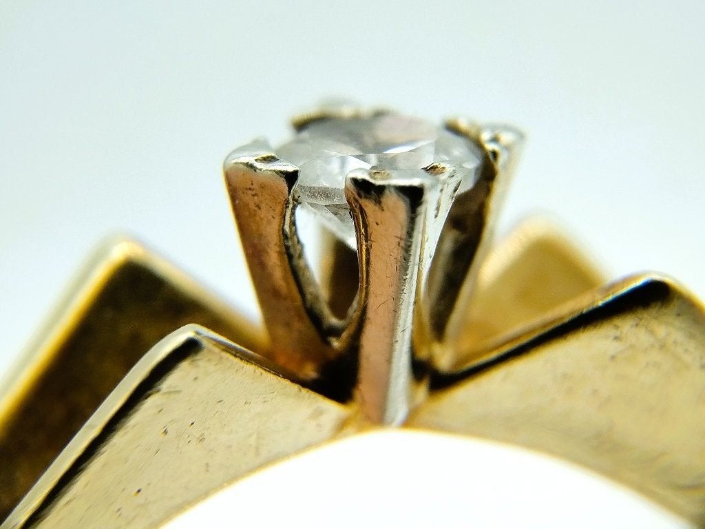 Gouden solitair ring, 15,5 mm, Info@zilverwebsite.nl, Verzenden, Zilverwebsite.nl, Dame of Heer